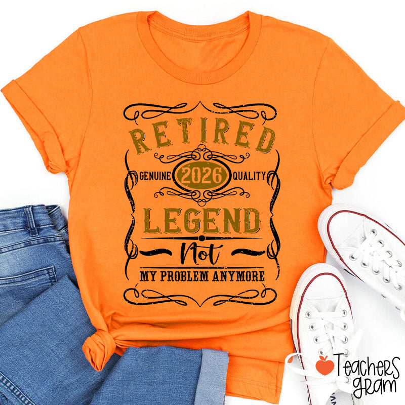 Personalized Legend Retired Teacher T-Shirt