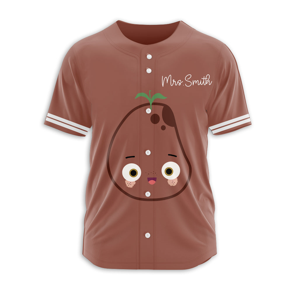 Personalized Name Potatoes Seeds Eggs Teacher Baseball Jersey