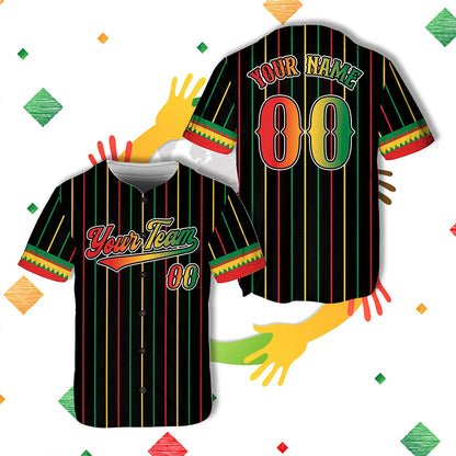 Personalized Name And Number Black History Month Teacher Baseball Jersey