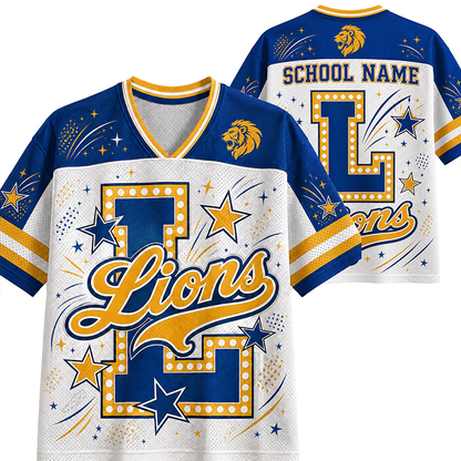 Personalized Mascot Sport Letter Print Teacher Mesh Jersey