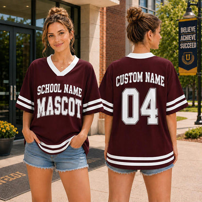 Personalized School Name Mascot Name And Number Teacher Mesh Jersey