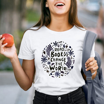 Read Books Change The World Teacher T-Shirt
