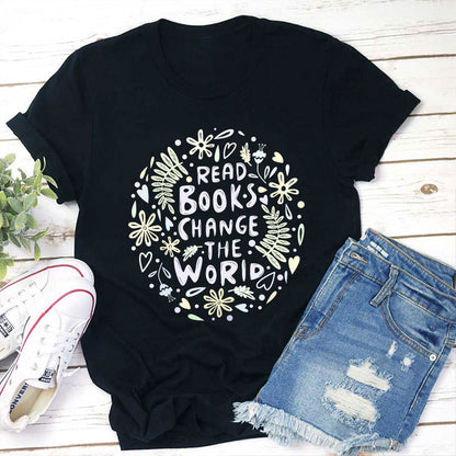 Read Books Change The World Teacher T-Shirt