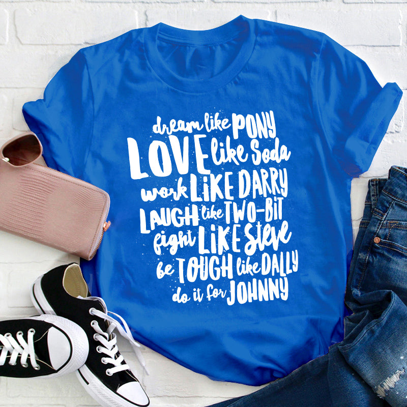 Famous Book Character Names Teacher T-Shirt