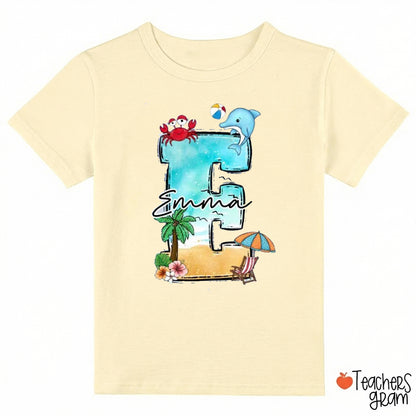 Personalized Initial And Name Summer Vacation Class T-Shirt