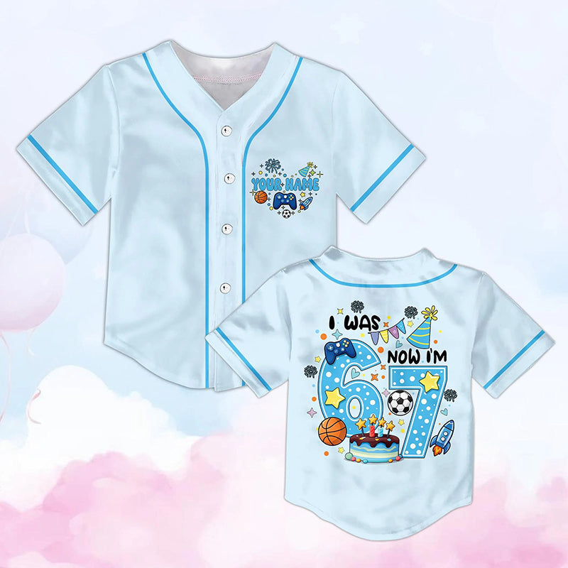 Personalized I Was 6 Now I'm 7 Meme Class Baseball Jersey