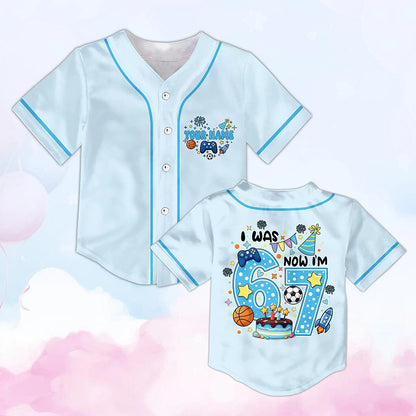 Personalized I Was 6 Now I'm 7 Meme Class Baseball Jersey