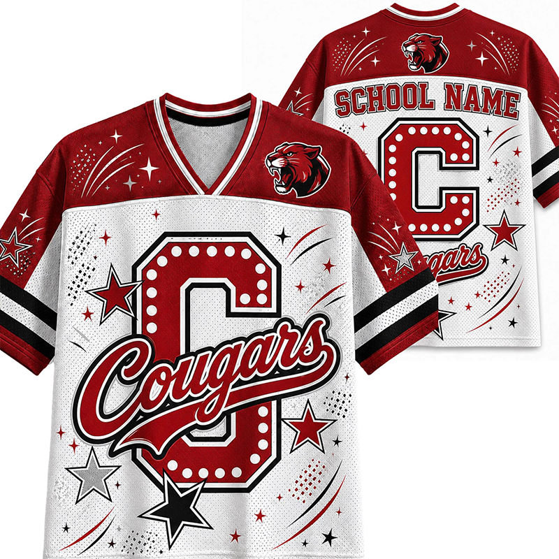 Personalized Mascot Sport Letter Print Teacher Mesh Jersey