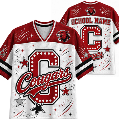 Personalized Mascot Sport Letter Print Teacher Mesh Jersey