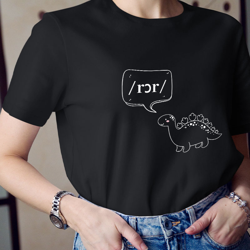 Cute Dino Phonetics Teacher T-Shirt