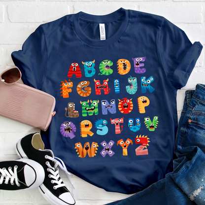 Cute Halloween Alphabet School T-Shirt