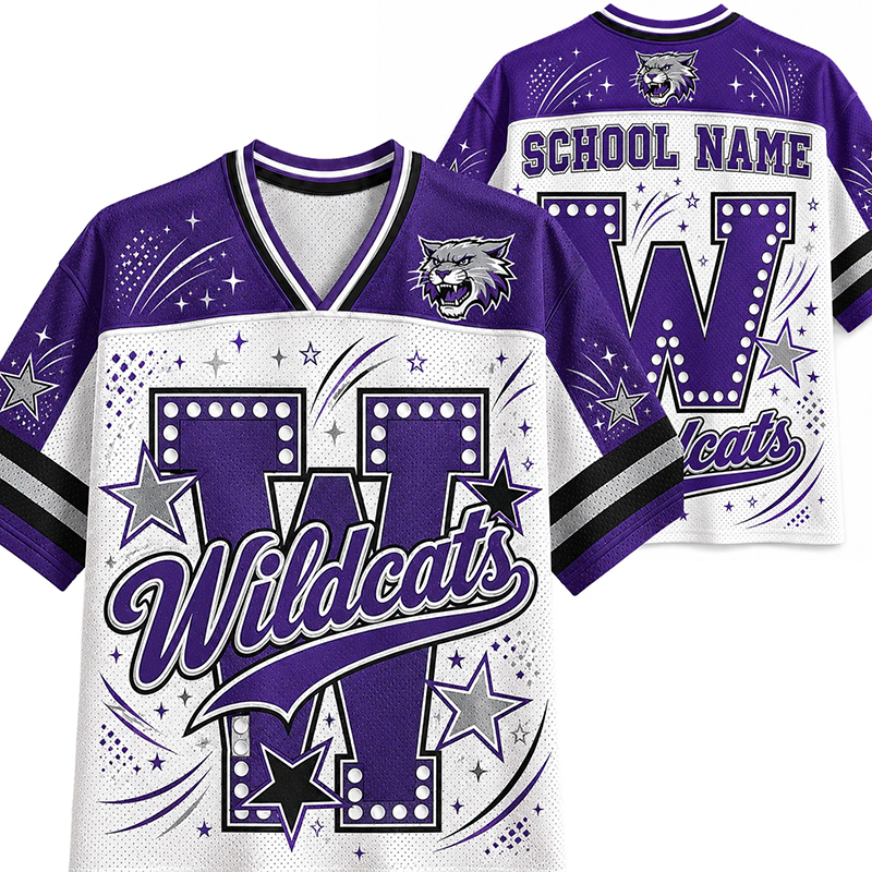 Personalized Mascot Sport Letter Print Teacher Mesh Jersey