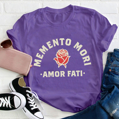 Memento Mori Amor Fati Teacher T-Shirt