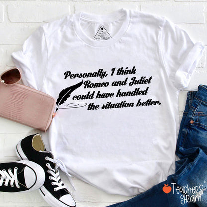 Funny Literature I Think Love Teacher T-Shirt