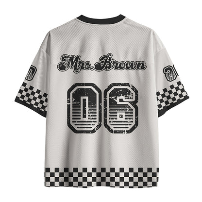 Personalized Mascot School Spirit Game Day Teacher Mesh Jersey