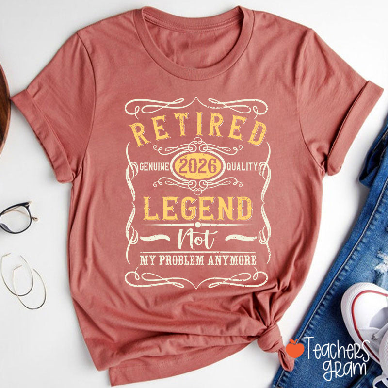 Personalized Legend Retired Teacher T-Shirt