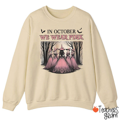 October Pink Witches Teacher Sweatshirt