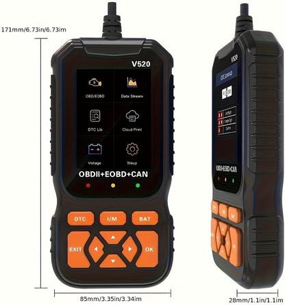 OBD2 Diagnostic Scanner Tool – Engine Code Reader with Live Data, I/M Readiness, Battery Voltage Tester, Code Eraser & 35,901 DTC Lookup for OBD II Vehicles