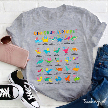 Dinosaur Alphabet Teacher T-Shirt