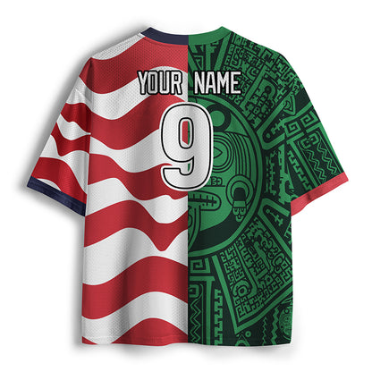 Personalized Name And Number Mexico Soccer Fan Teacher Mesh Jersey