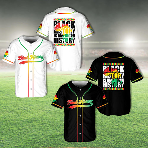 Black History Is American History Teacher Baseball Jersey