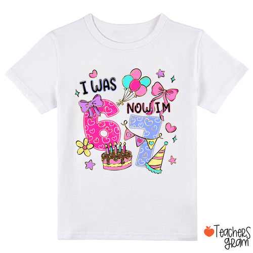Coquette Bow I Was 6 Now I'm 7 Class T-Shirt