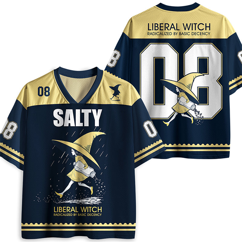 Personalized Liberal Witch Radicalized By Basic Decency Teacher Mesh Jersey