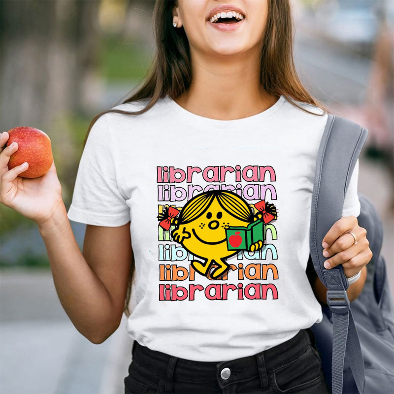Orange Miss Librarian Teacher T-Shirt