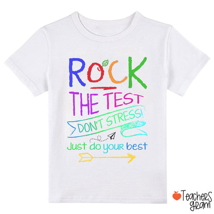 Funny Testing Teacher Rock The Test Class T-Shirt