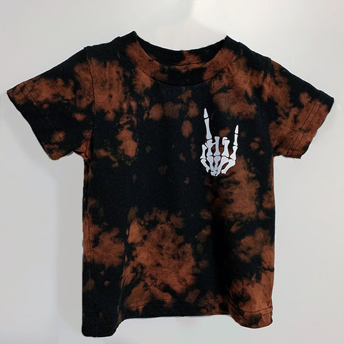 Halloween Skeleton Hand Teacher Printed Super Soft T-Shirt