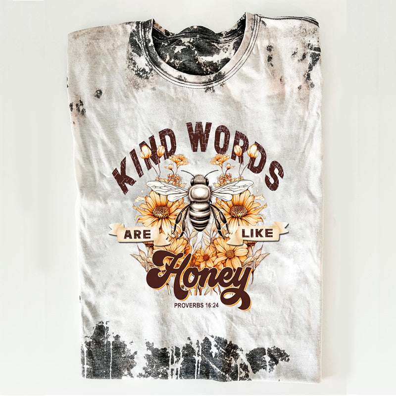 Kind Words Are Like Honey Proverbs Teacher Printed T-Shirt