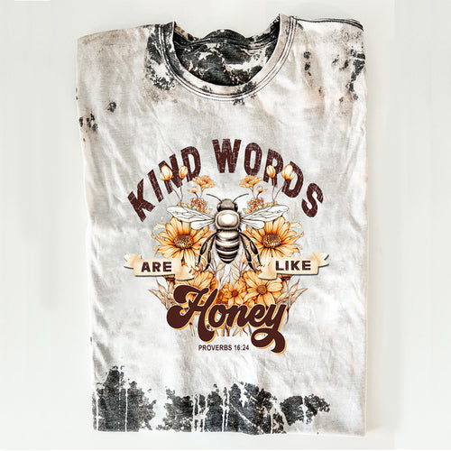 Kind Words Are Like Honey Proverbs Teacher Printed T-Shirt