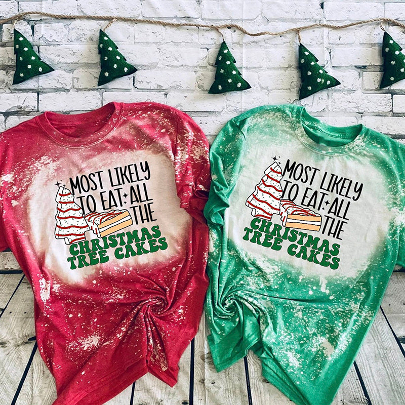 Most Likely To Eat All The Christmas Tree Cakes Teacher Super Soft T-Shirt