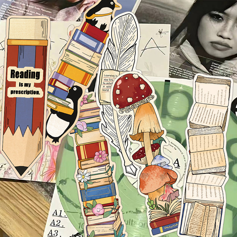 30 Pieces Vintage Reading Themed Teacher Bookmarks