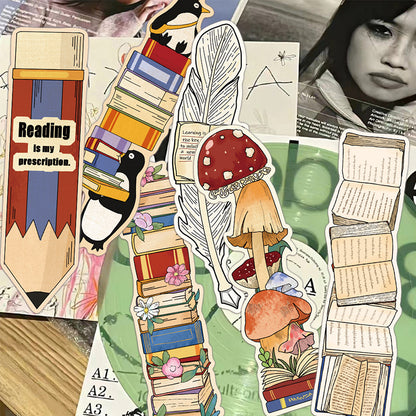 30 Pieces Vintage Reading Themed Teacher Bookmarks
