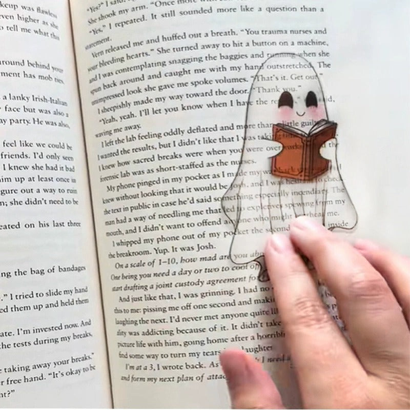 Cute Ghost Cartoon Teacher Bookmark