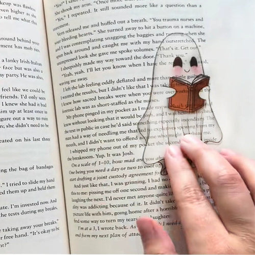 Cute Ghost Cartoon Teacher Bookmark