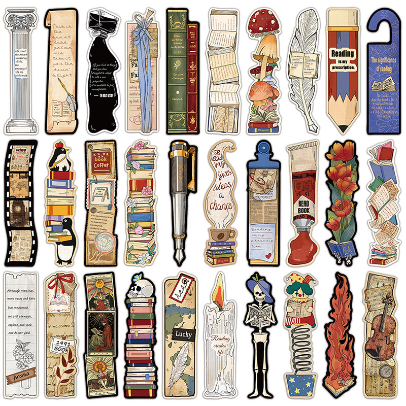 30 Pieces Vintage Reading Themed Teacher Bookmarks