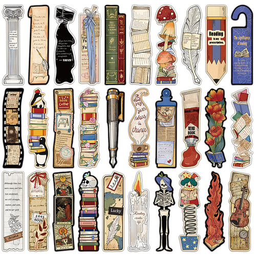30 Pieces Vintage Reading Themed Teacher Bookmarks