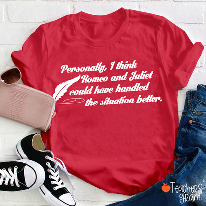 Funny Literature I Think Love Teacher T-Shirt