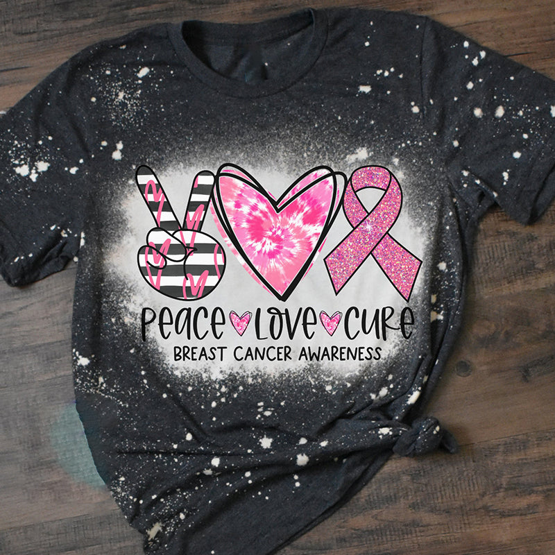 Peace Love Cure Teacher Printed Super Soft T-Shirt