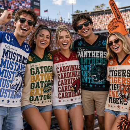 Personalized Mascot Let's Go Stacked Name Teacher Mesh Jersey