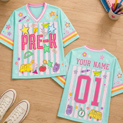 Personalized Name And Number School Element Teacher Mesh Jersey