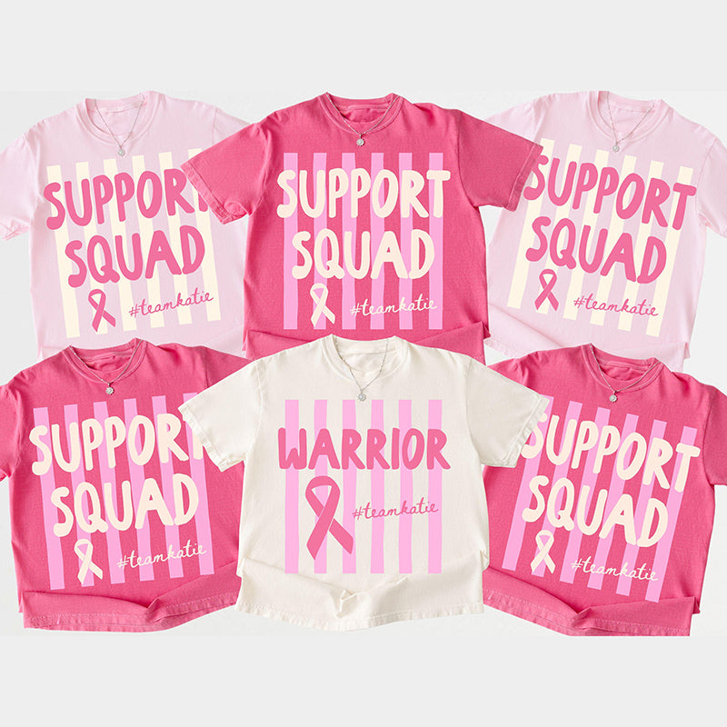 Personalized Support Squad Warrior Teacher T-Shirt