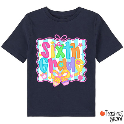 Personalized Grade Bow Tie Board Class T-Shirt