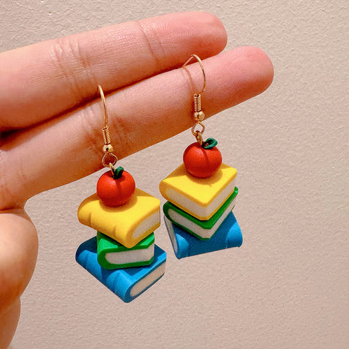 Replica Book Teacher Polymer Clay Earrings