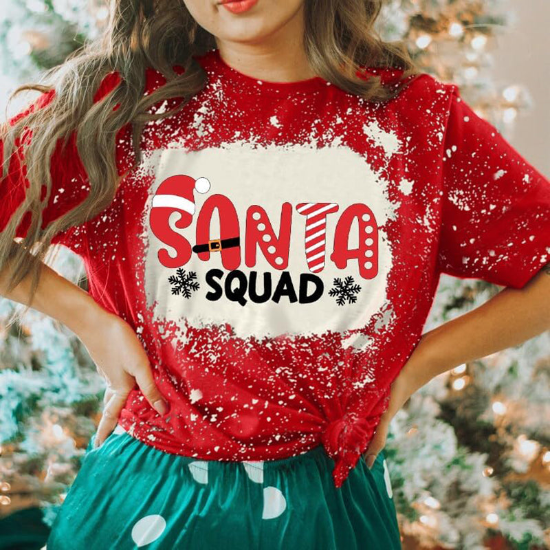 Santa Squad Teacher Printed Super Soft T-Shirt