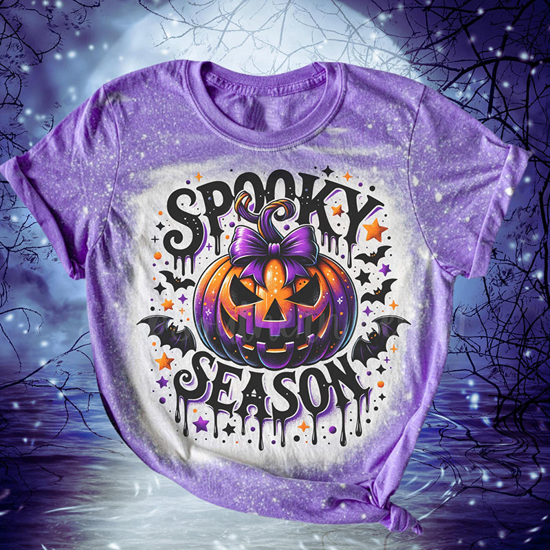 Spooky Season Scary Pumpkin Teacher Printed Super Soft T-Shirt