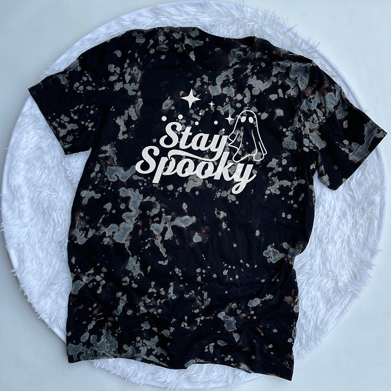 Stay Spooky Teacher Printed Super Soft T-Shirt