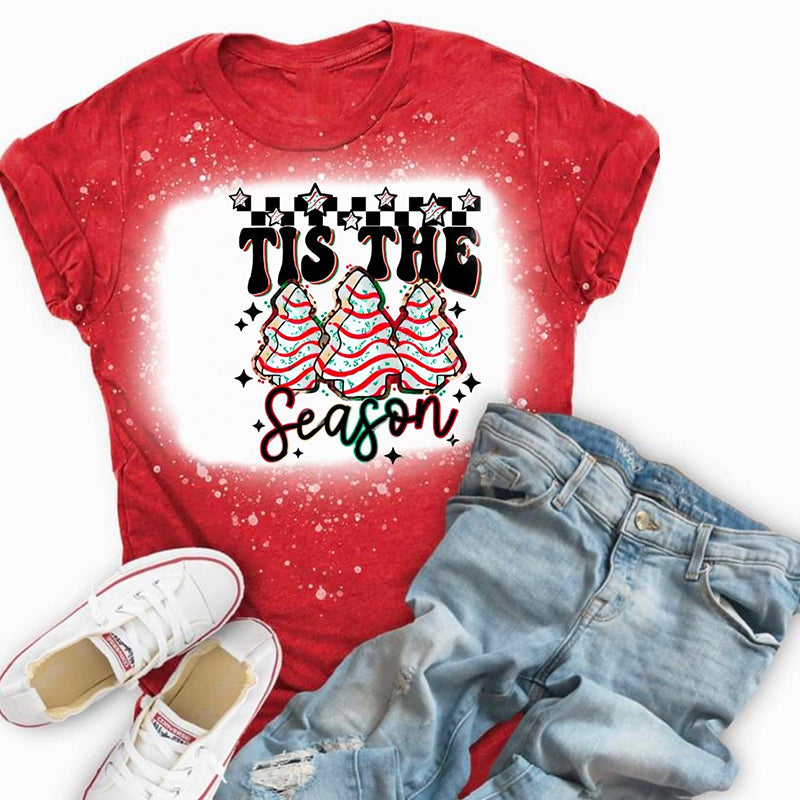 Tis The Season Christmas Tree Cookies Teacher Printed Super Soft T-Shirt